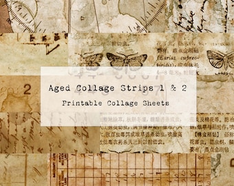 Printable Collage Tear Sheets Digital Download Printable Paper Scraps Junk Journal Scrapbook Art Clip Art