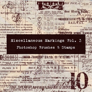 Verschiedene Markierungen Vol 3 Photoshop Pinsel und Stempel Vintage Ephemera Clip Art Junk Journal Sammelalbum Collage Grafikdesign