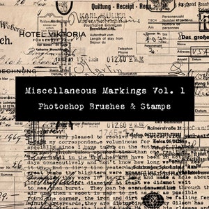 Verschiedene Markierungen Vol 1 Photoshop Pinsel und Stempel Vintage Ephemera Clip Art Junk Journal Sammelalbum Collage Grafikdesign