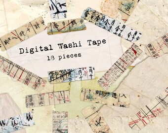 Washi Tape, Digital Washi Tape, Printable Washi Tape, Vintage Washi ...
