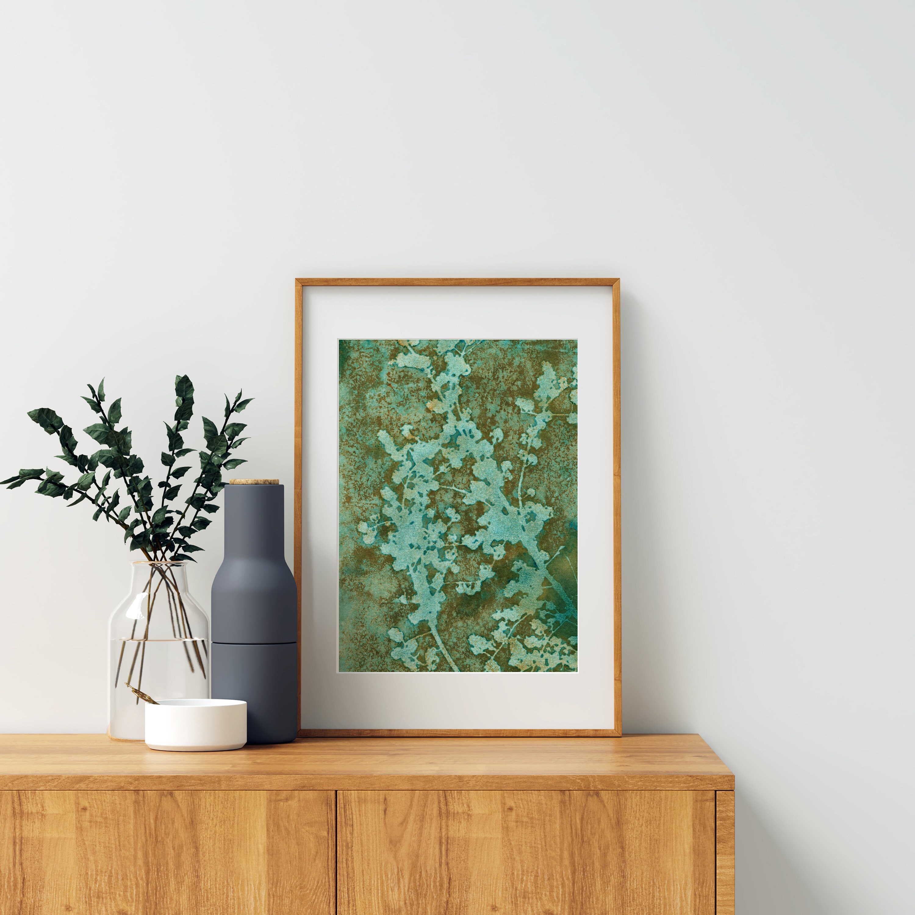 Printable Botanical Art Flower Cyanotype Print Instant - Etsy