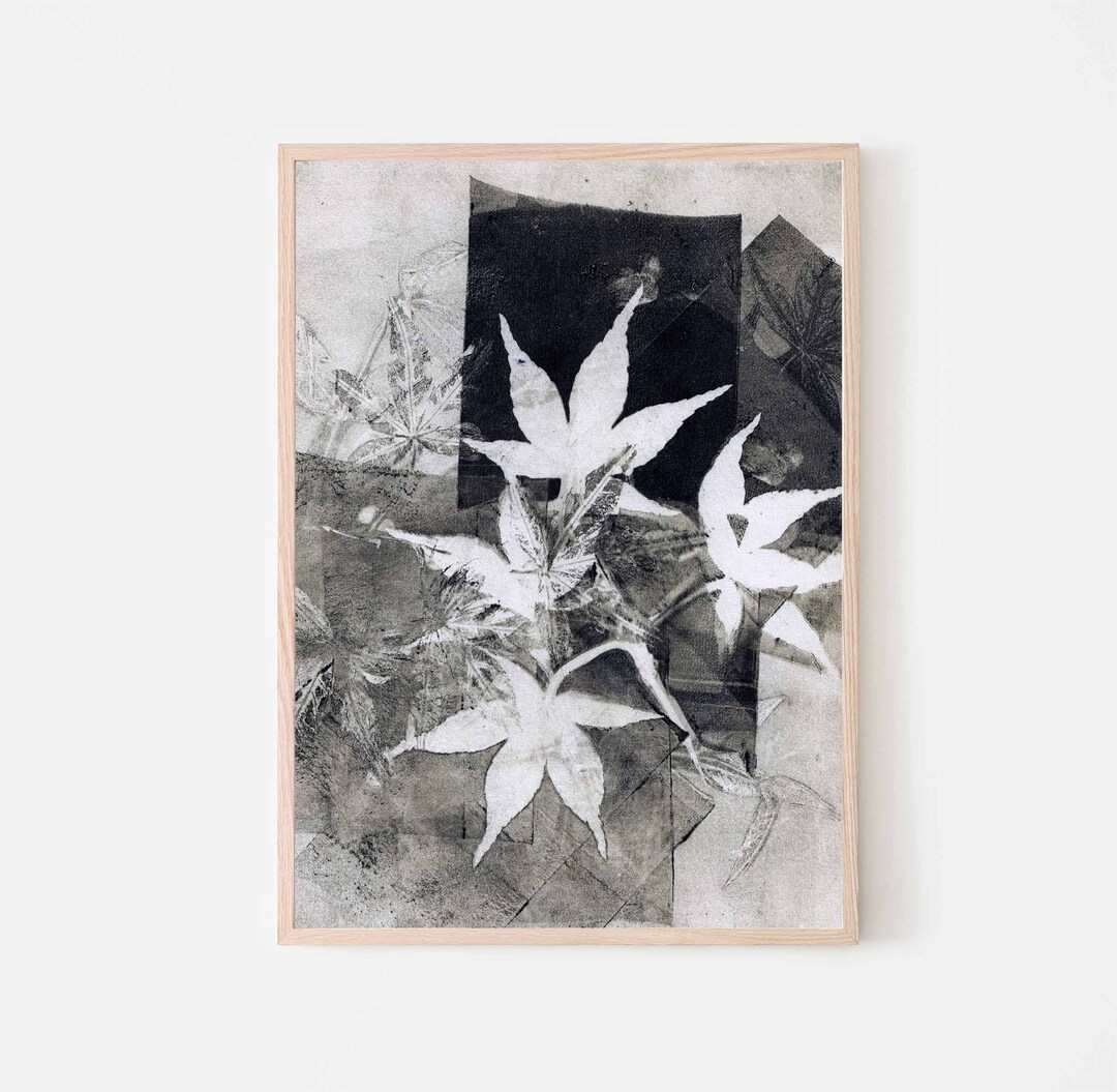 Printable Wall Art HIDDEN Botanical Print, Scandinavian Japandi Instant
