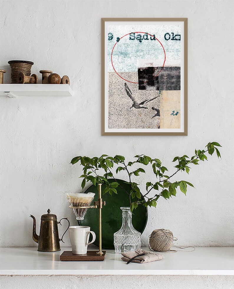 Collage Wall Art Digital Download IN FLIGHT shabby chic | Etsy