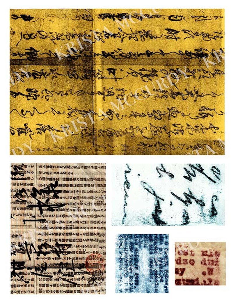 May include: A collage of four images featuring old, faded, and worn paper documents with handwritten text in black ink. The top image is a yellowed piece of paper with black ink writing. The second image is a close-up of a page of text with black ink writing. The third image is a close-up of a page of text with black ink writing. The fourth image is a close-up of a page of text with black ink writing.