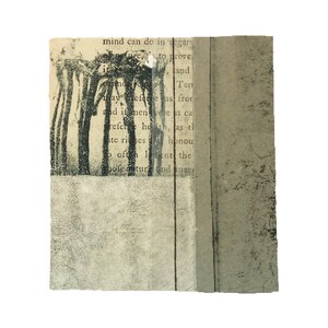 Original Botanical Collage Artwork, DAYS ON LEAVE, Small Mixed Media Art, Works on Paper to Frame