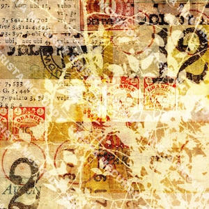 Feuille de collage numérique imprimable n ° 14, page de journal indésirable, papier de scrapbook, téléchargement instantané, typographie, tableau principal de collage, art botanique
