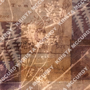 Feuille de collage numérique imprimable n° 23, page de journal indésirable, papier de scrapbooking, téléchargement immédiat, typographie, collage Masterboard, art botanique