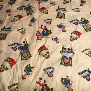 Vintage 1960’s Raggedy Ann and Andy Fabric 45x101”