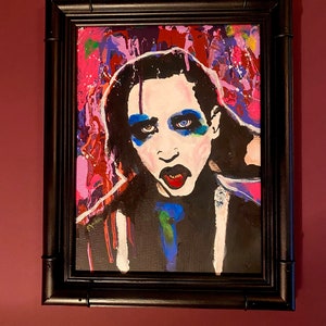 Original Marilyn Manson Acrylic Painting - Frame not Included
