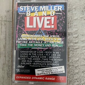 Vintage 1983 Steve Miller Band Live Cassette Tape with Bonus Track - Played & Tested