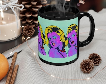 Original Art Coffee Mug - Portrait of Marilyn Monroe | Artist Designed Ceramic Mug 11oz