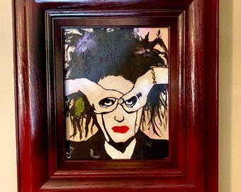 Original Robert Smith - The Cure Acrylic Painting Framed