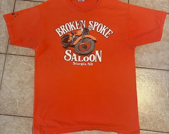 Vintage 2000s Broken Spoke Saloon Men's Black Graphic T-shirt - Etsy