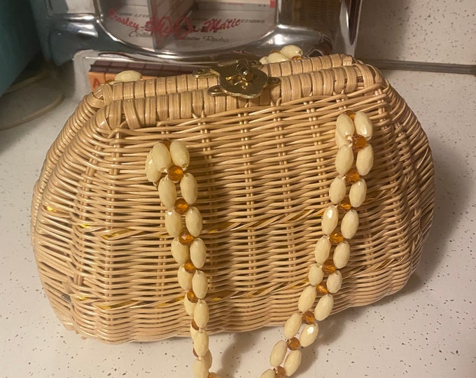 Vintage 1950s Wicker Purse Golden Girls Sophia Petrillo Purse Etsy