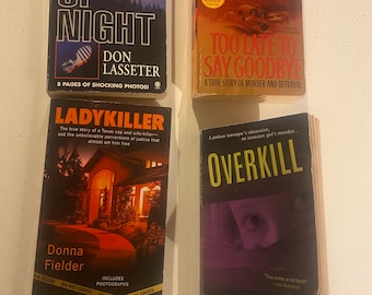 Vintage True Crime Book Lot of (4) Paperbacks