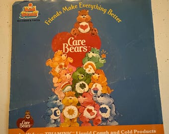 Vintage 1986 Care Bears - Friends Make Everything Better - Kids Stuff Records 33rpm Record - Children’s LP