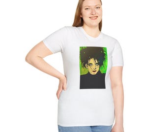 Original Art T-Shirt – Portrait of Robert Smith The Cure  | Artist Designed Unisex Tee