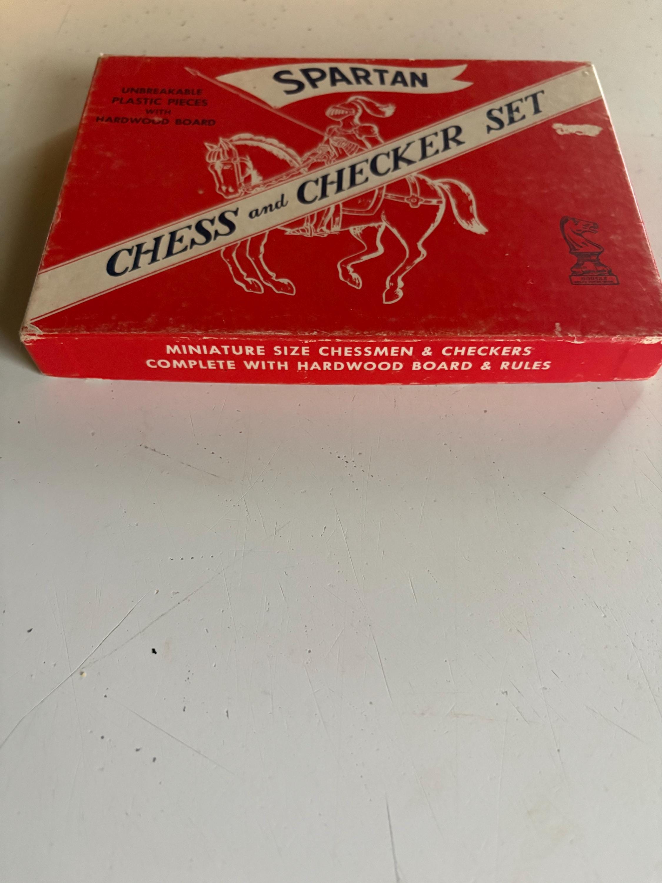 Vintage 1950s Drueke Spartan Chess & Checker Set No. 111 – Mid Century ...