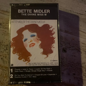 Vintage 1972 Bette Midler - The Divine Miss M Cassette Tape