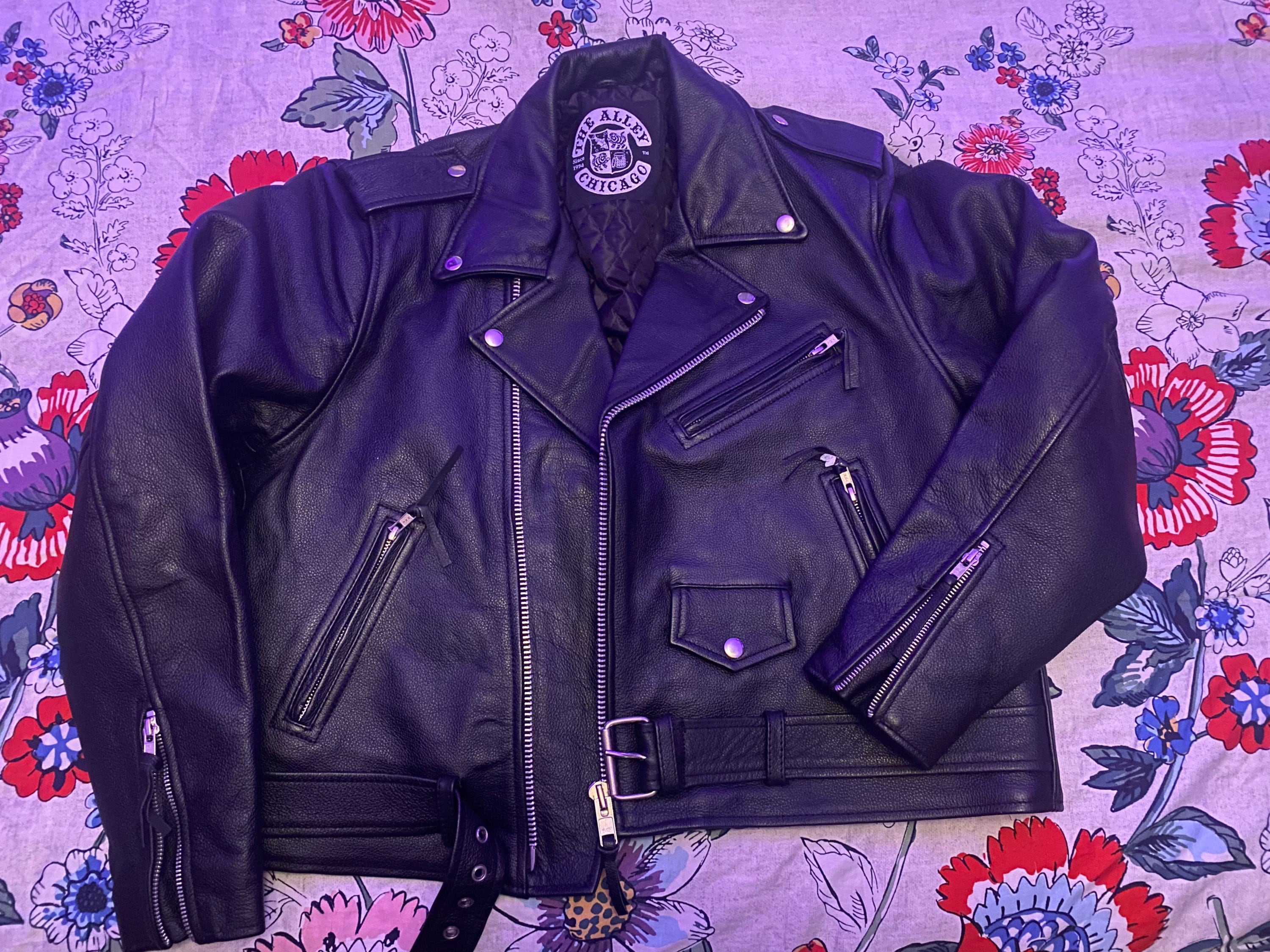 Women's Leather Motorcycle Jacket the Misfits - Punk