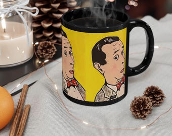 Original Art Coffee Mug - Portrait of Pee Wee Herman | Artist Designed Ceramic Mug 11oz