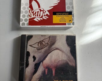 Vintage 1993 Aerosmith CD lot of (2) Grestest Hits w/ Slipcover & Get a Grip