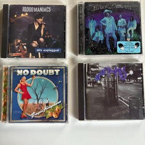Vintage 90’s Alternative CD Lot of (4) Black Crowes - No Doubt - Spin Doctors - 10,000 Maniacs image 1