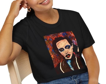 Original Art T-Shirt – Portrait of Marilyn Manson | Artist Designed Unisex Tee