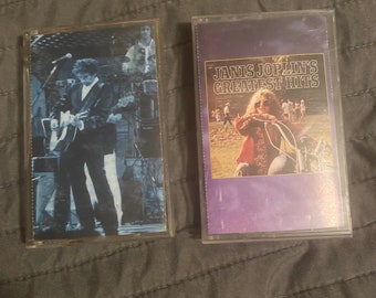 Vintage 1993 Bob Dylan Cassette Tape- The 30th Anniversary Concert Celebration & 1999 Janis Joplin Greatest Hits Cassette- Lot of (2)