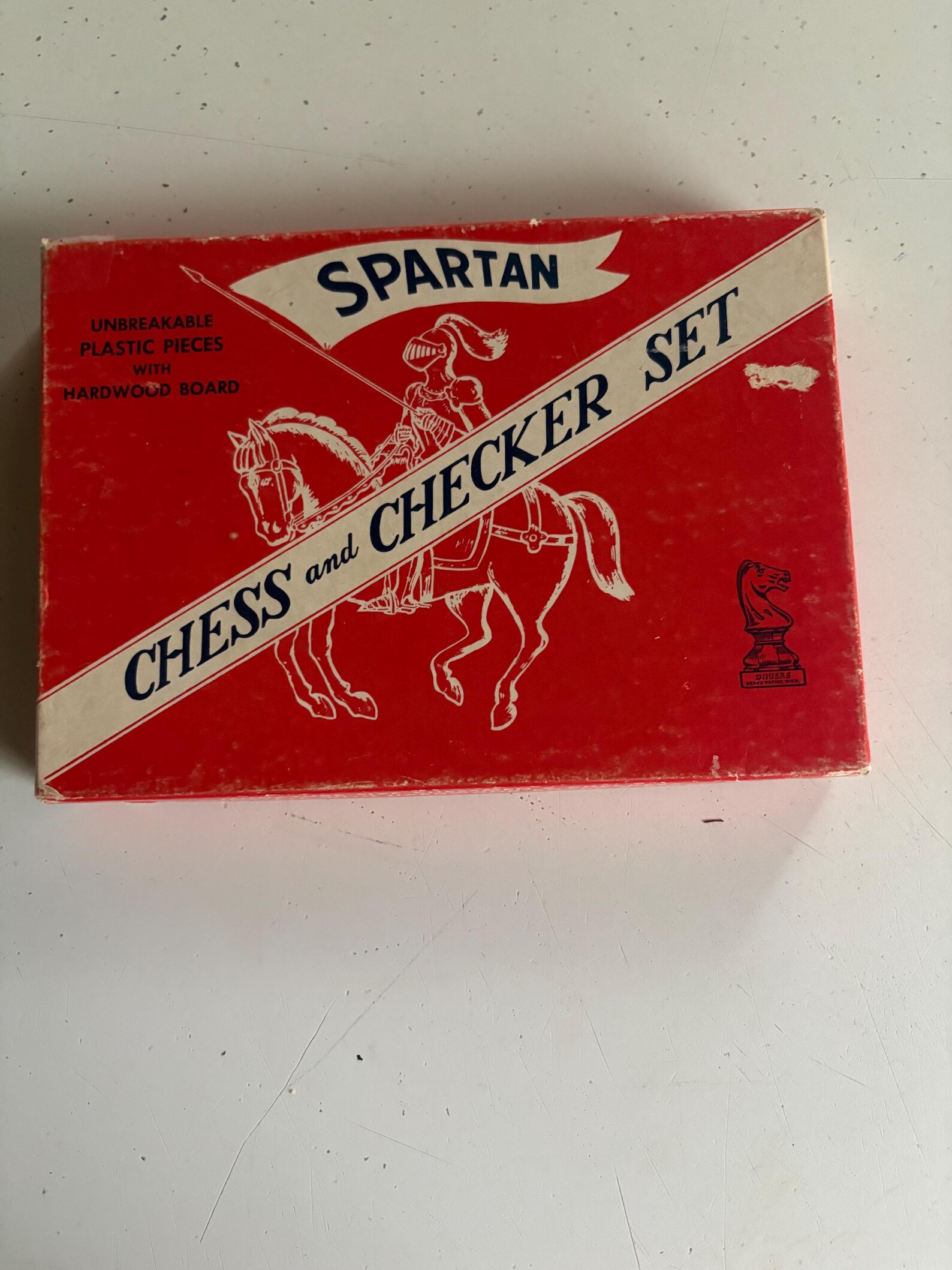 Vintage 1950s Drueke Spartan Chess & Checker Set No. 111 – Mid Century ...