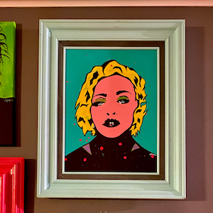 Madonna Original Acrylic Painting 22 x 18 Pop Art - Framed - Neon Art #005