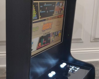 CARBON FIBER BLACK - Unique Wall-Mounted Arcade cabinet. Plays all the favorites!