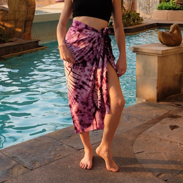 Sarong Comfy Lounge Skirt Wrap - Swim Cover up, Boho Skirt, Hippie dress, Batik Sarong, Maxi Dress, Beach Cover Up, Bikini cover up, Batik