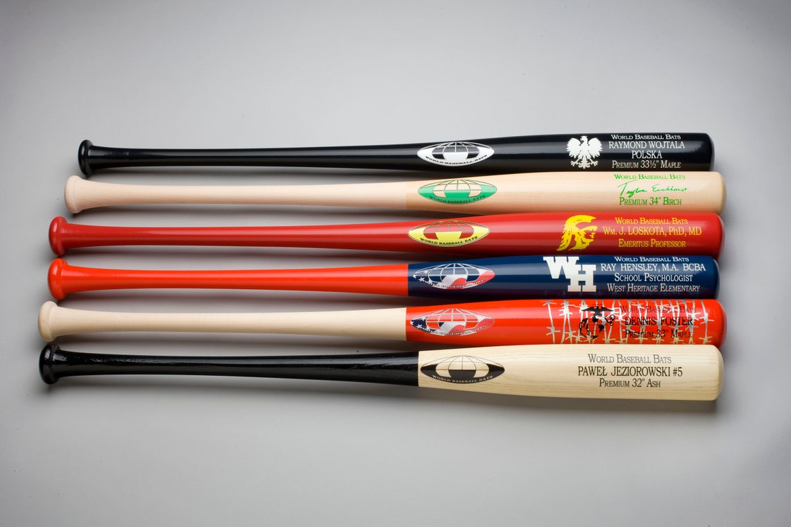 Custom Full Color Logo Baseball Bat Etsy