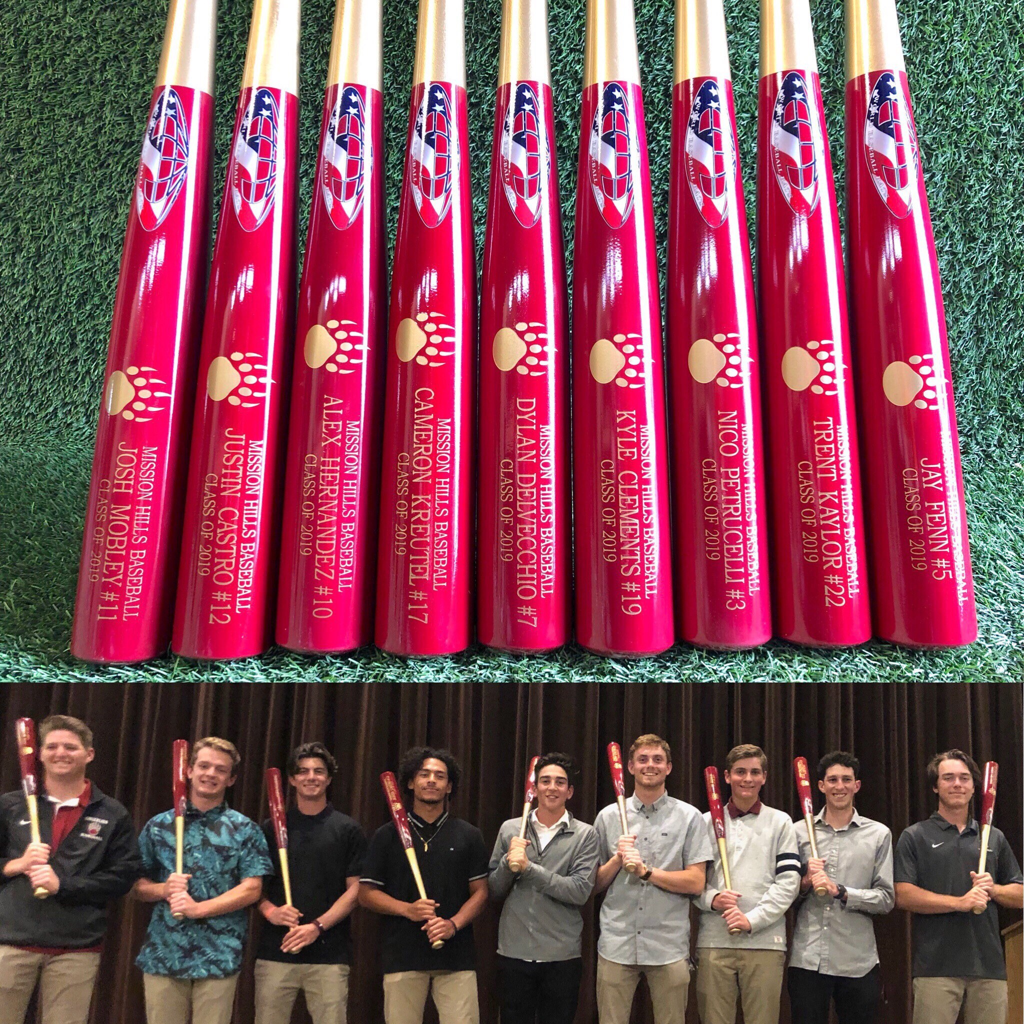 Custom Full Color Logo Baseball Bat Etsy