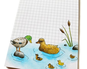 Petpalz notepad DIN A6 duck pond - checkered