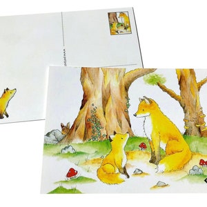 Petpalz Postcard Set: Foxes in the Forest (4 Postcards)
