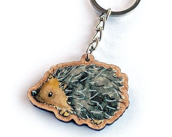 Petpalz Schlüsselanhänger aus Kirschholz: Igel (stehend)