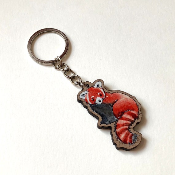 red panda keychain