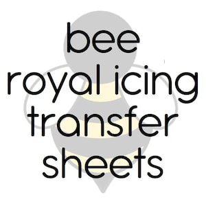 Bee Royal Icing Transfer Sheets, INSTANT DOWNLOAD