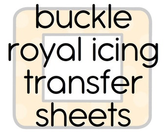 Hojas de transferencia de glaseado real con hebilla, DESCARGA INSTANTE