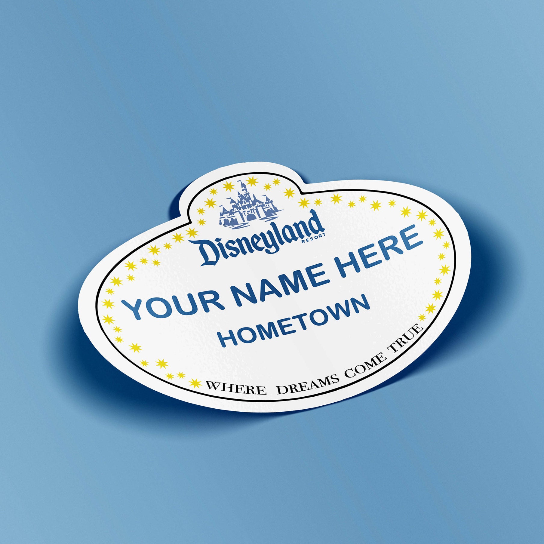 Personalized Disney Cast Member Name Tag Sticker Stickers Etsy