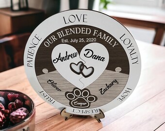 Unity Puzzle Blended Family, custom made to include your furry friend