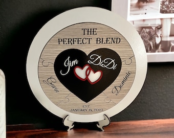 Personalized Wedding Unity Puzzle: Blended Family Ceremony Idea