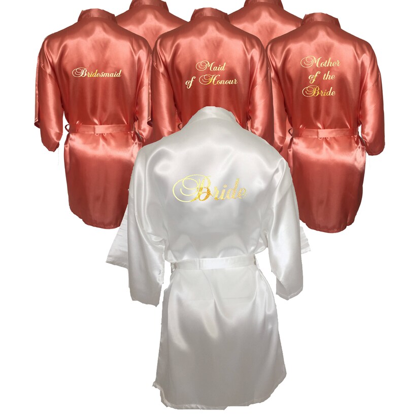 maid of honour satin robe