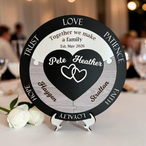 Wedding Unity Puzzle in black and white