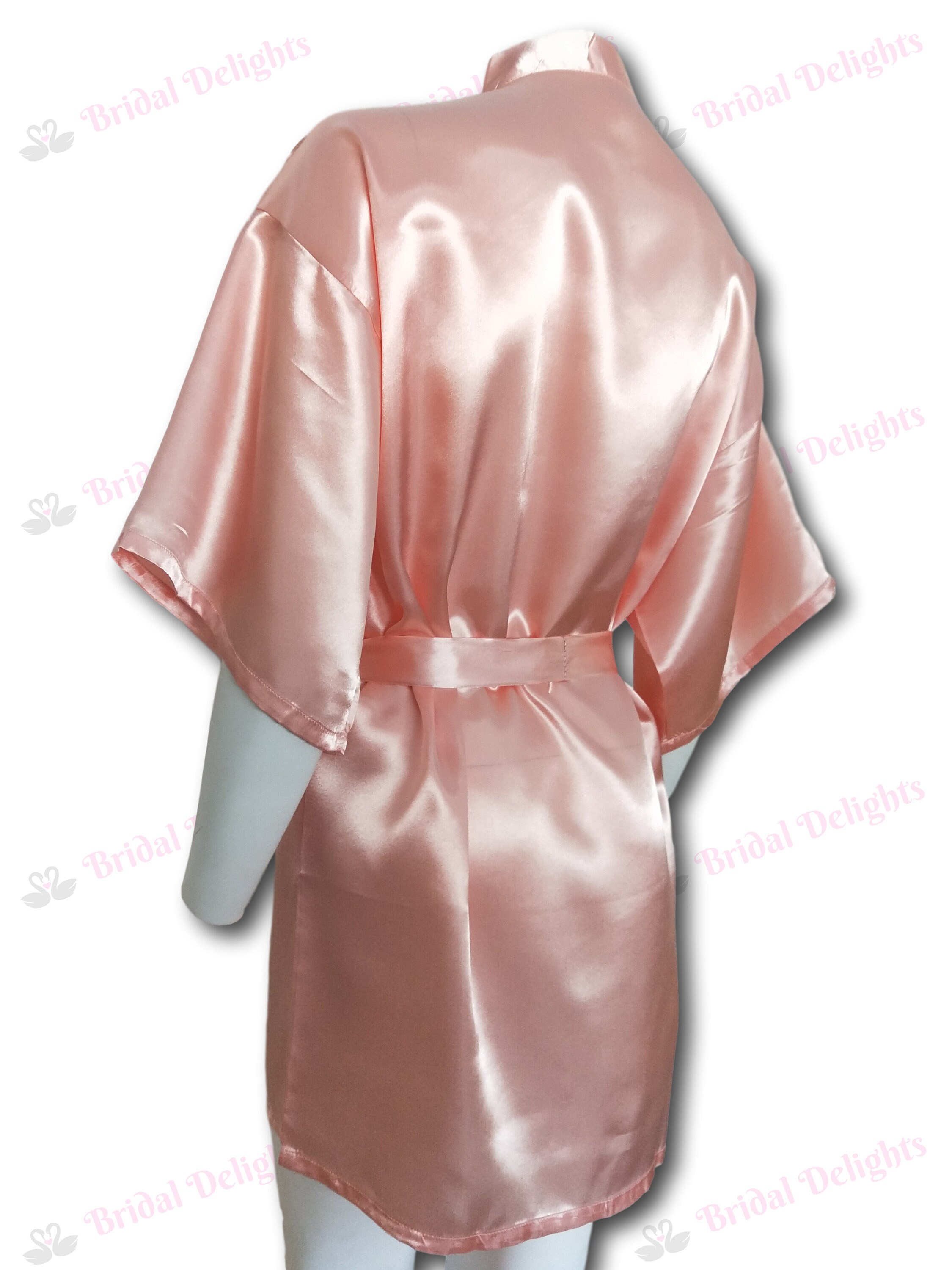 rose gold satin robe