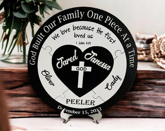 Wedding Unity Puzzle: Christian Ceremony Alternative, Black and White