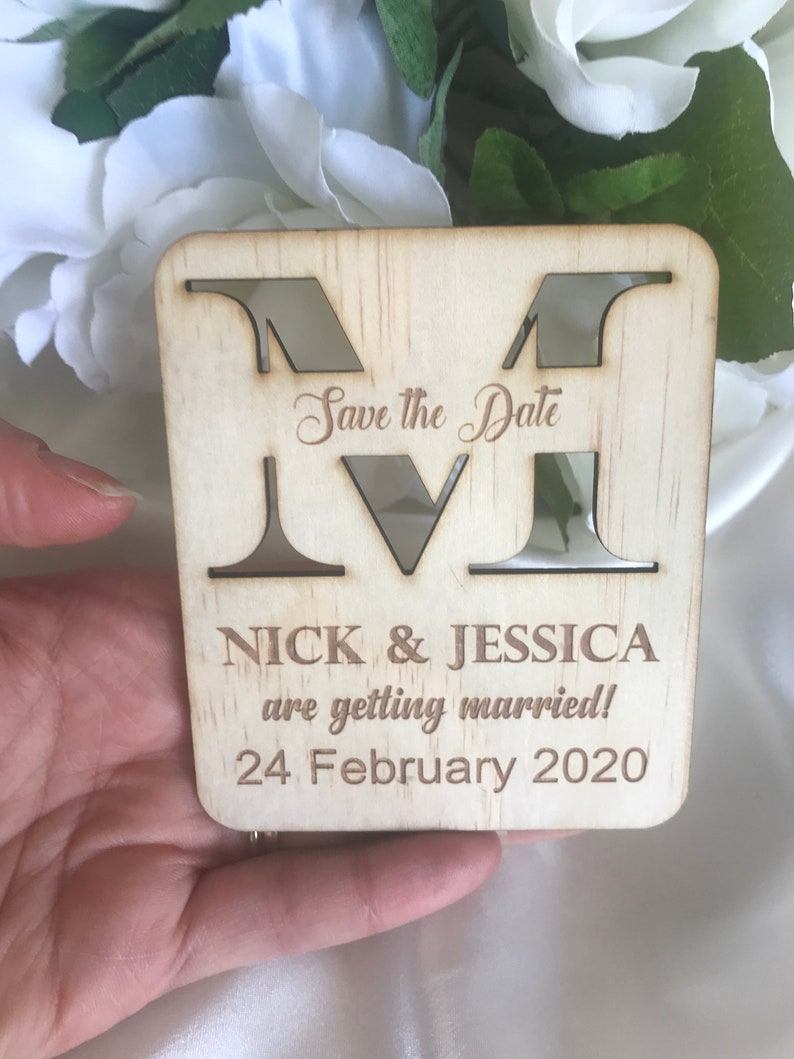 Getting Married Personalised Save The Date Fridge Magnet