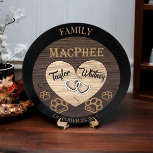 Personalized Family Wedding Puzzle: Pet-Themed Unity Ceremony Keepsake